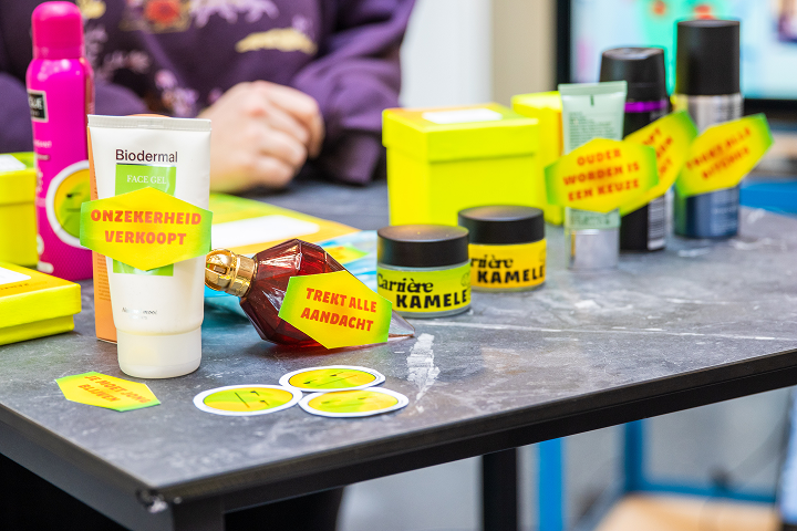 Beautyproducten met campagnestickers